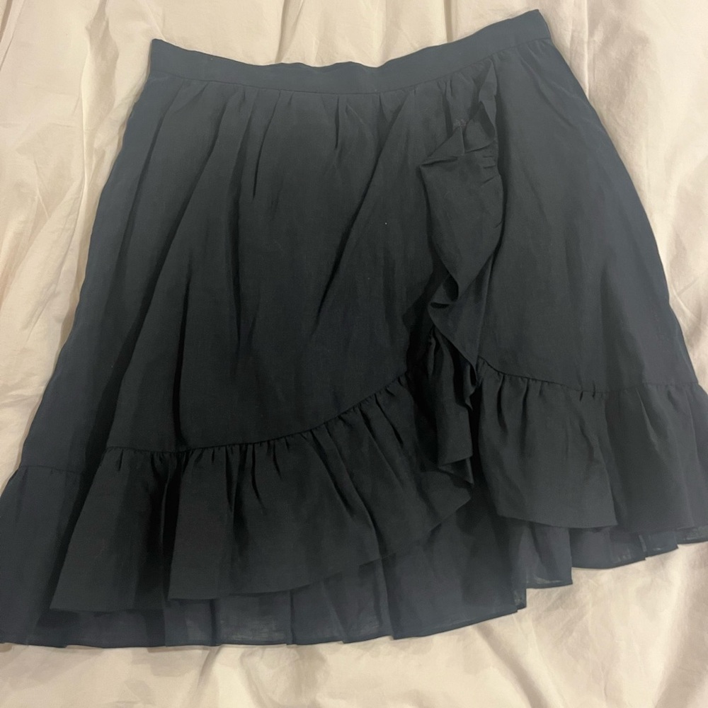 Jcrew Navy Linen Mini Skirt